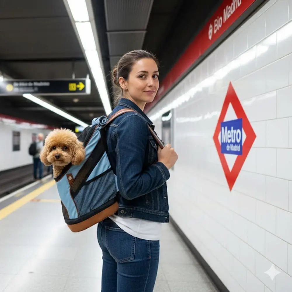 Mochila Vaquera Ultraligera de Ibiyaya (Hasta 5 kg): Aprobado por Aerolíneas para perros y gatos ✈️