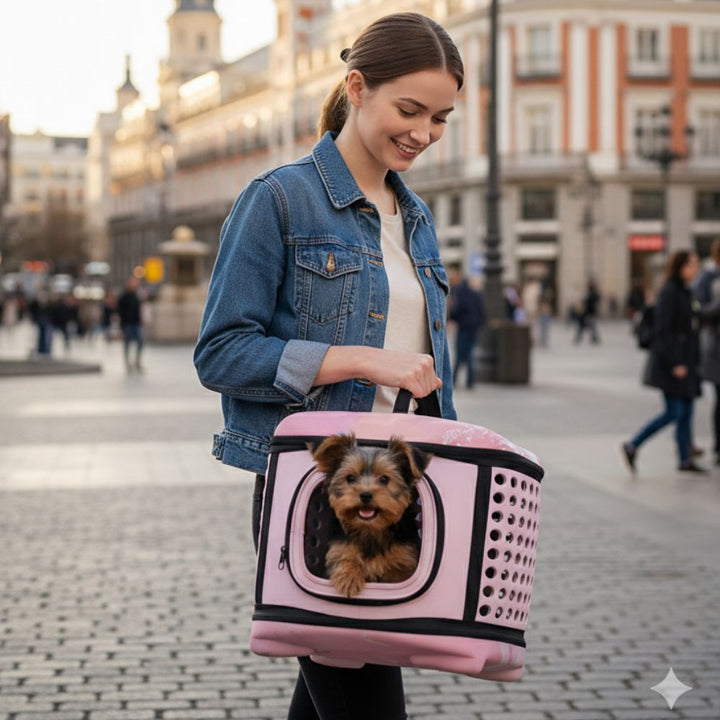 Transportín Plegable Ibiyaya EVA: Seguridad Certificada (Hasta 6 Kg)