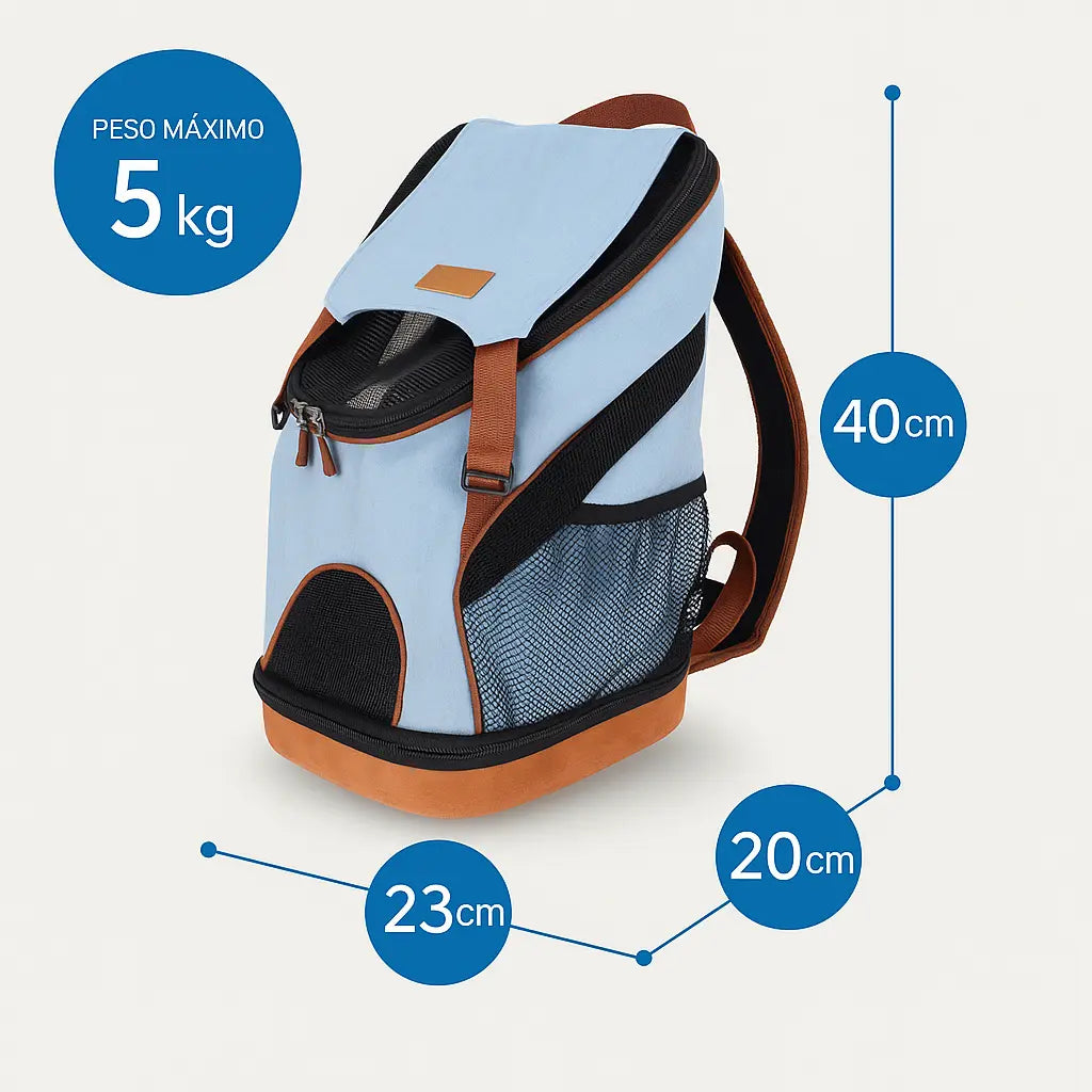 Mochila Vaquera Ultraligera de Ibiyaya (Hasta 5 kg): Aprobado por Aerolíneas para perros y gatos ✈️