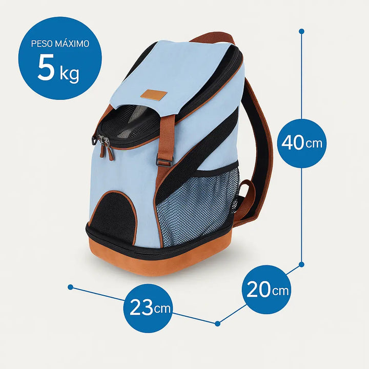 Mochila Vaquera Ultraligera de Ibiyaya (Hasta 5 kg): Aprobado por Aerolíneas para perros y gatos ✈️