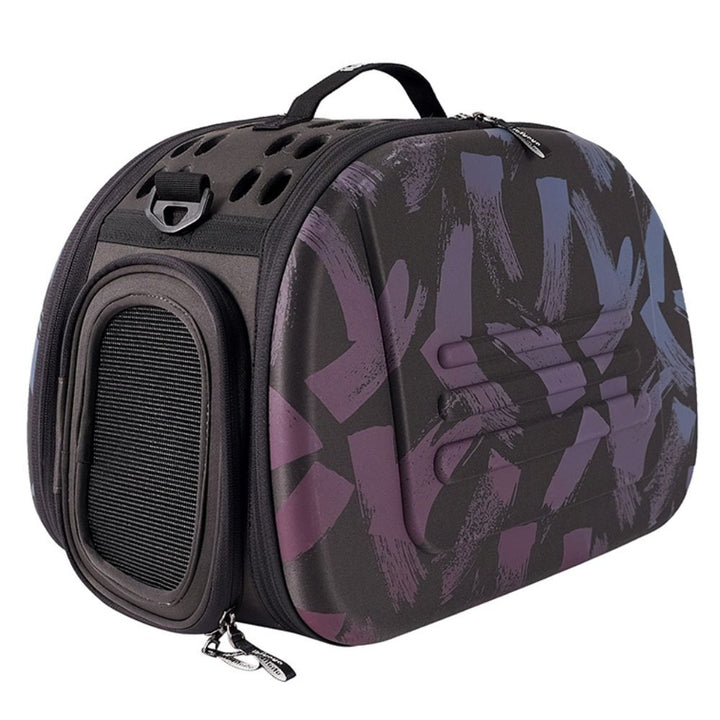 transportin plegable ibiyaya 2 en 1 lila hasta 6 kg