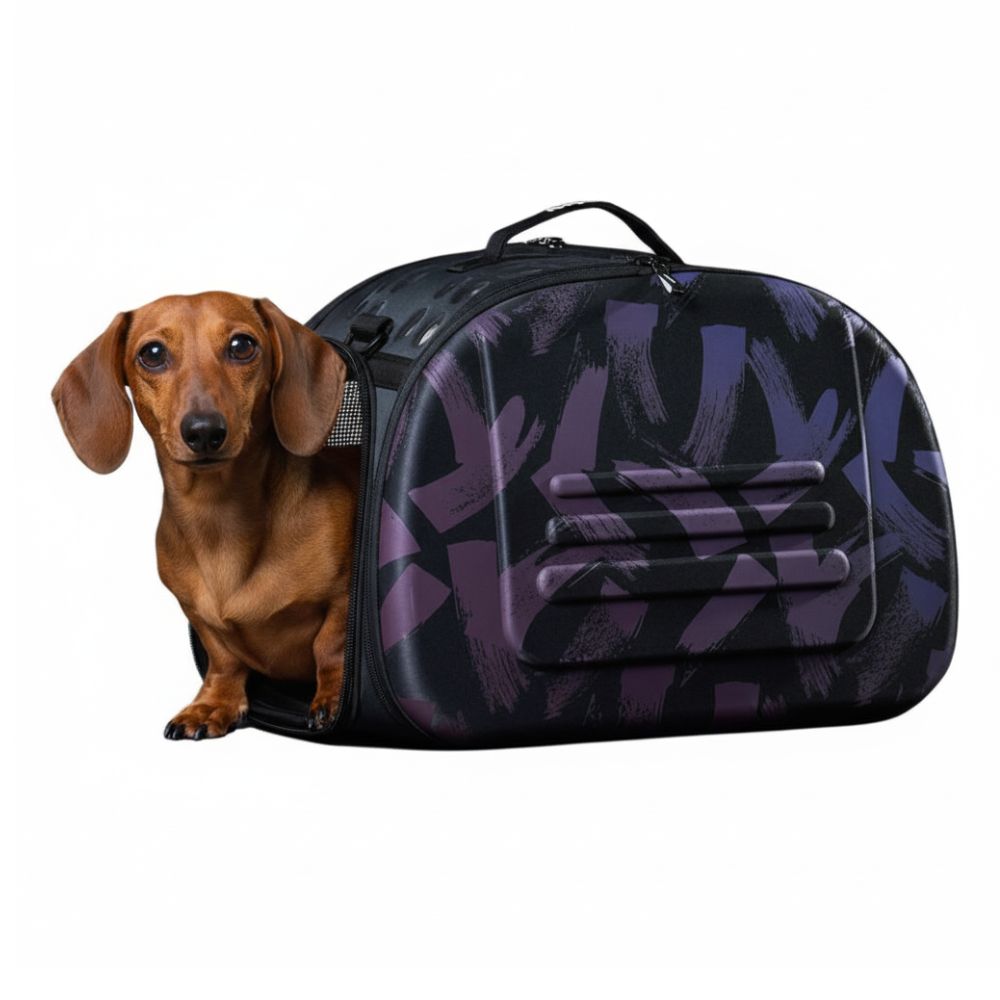 transportin plegable ibiyaya 2 en 1 lila hasta 6 kg