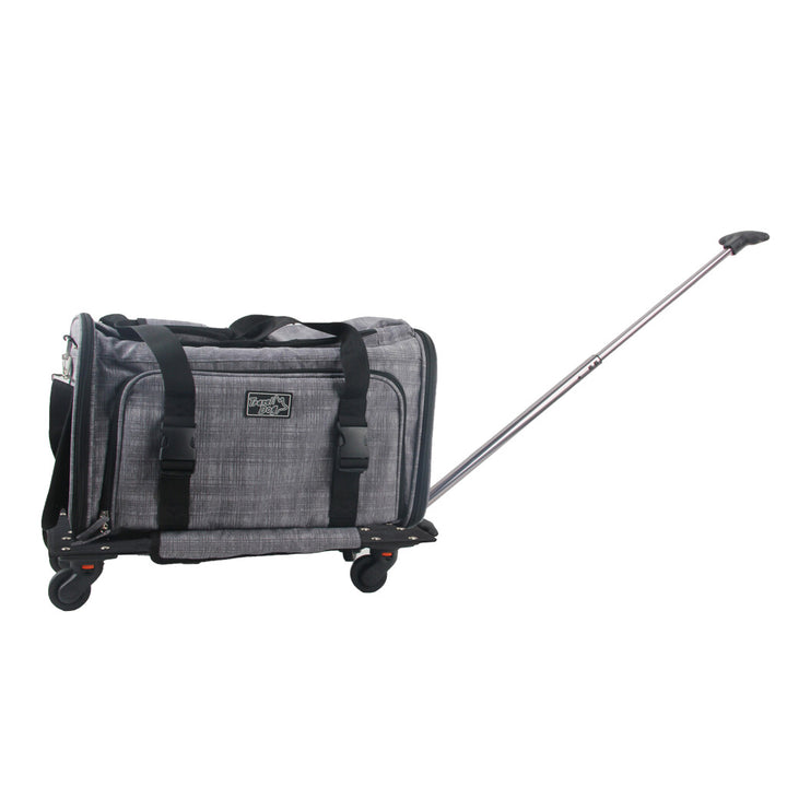 Transportín con Ruedas para Mascotas Ruedas giratorias 360° Capacidad hasta 11K