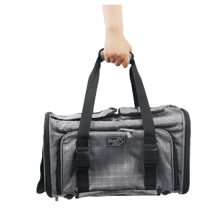 Transportín con Ruedas para Mascotas Ruedas giratorias 360° Capacidad hasta 11K