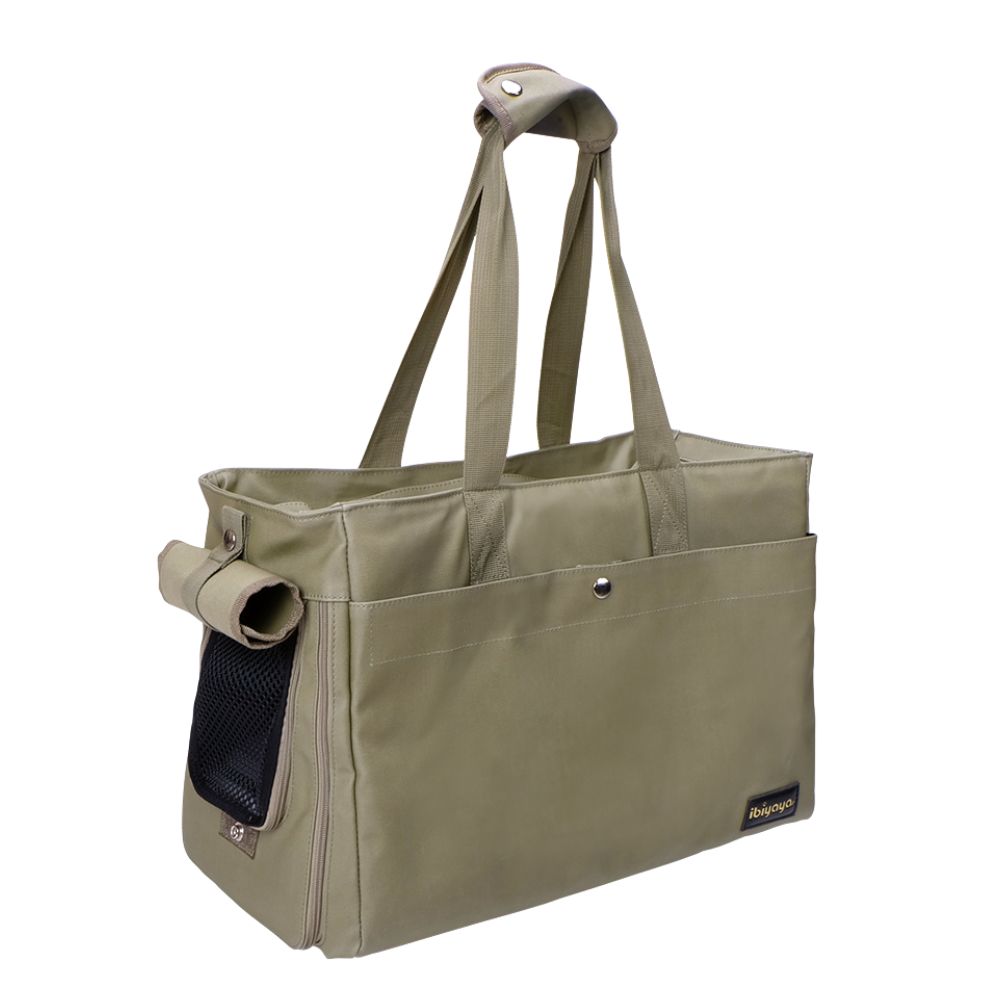 bolso tote ibiyaya verde oliva transporte urbano mascotas