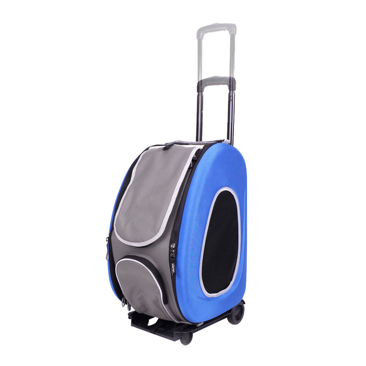 Trolley para Perros y Gatos 4 en 1 de Ibiyaya: Transportín con Ruedas, Mochila y Bolso (Hasta 8 kg) 🎁Regalo Premium Incluido 🎁