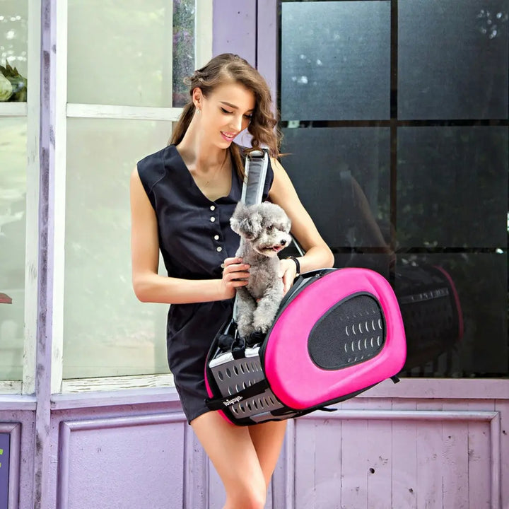 Trolley para Perros y Gatos 4 en 1 de Ibiyaya: Transportín con Ruedas, Mochila y Bolso (Hasta 8 kg) 🎁Regalo Premium Incluido 🎁