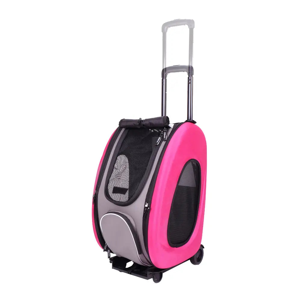 Trolley para Perros y Gatos 4 en 1 de Ibiyaya: Transportín con Ruedas, Mochila y Bolso (Hasta 8 kg) 🎁Regalo Premium Incluido 🎁