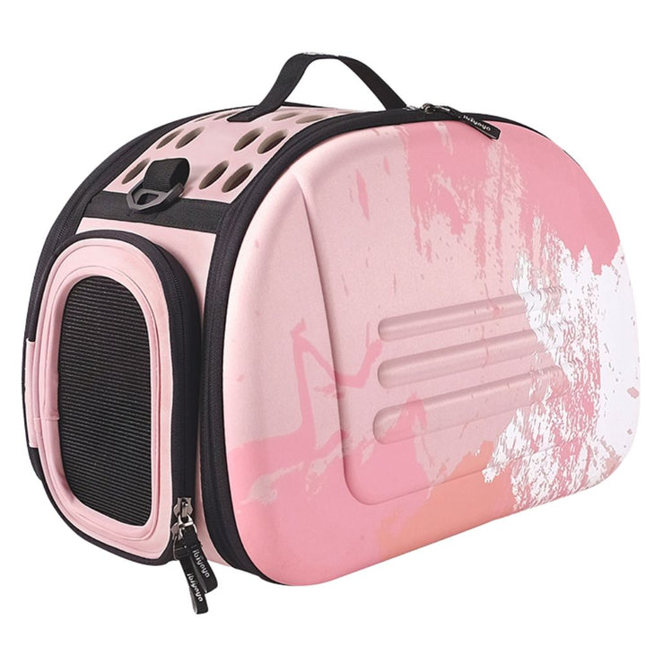 transportin plegable ibiyaya 2 en 1 rosa hasta 6 kg