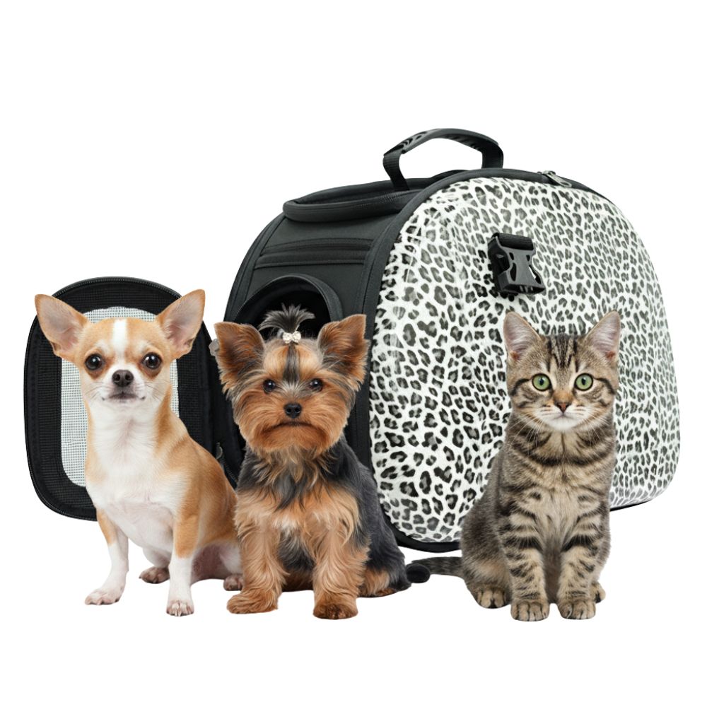 transportin plegable animal print ibiyaya hasta 6 kg